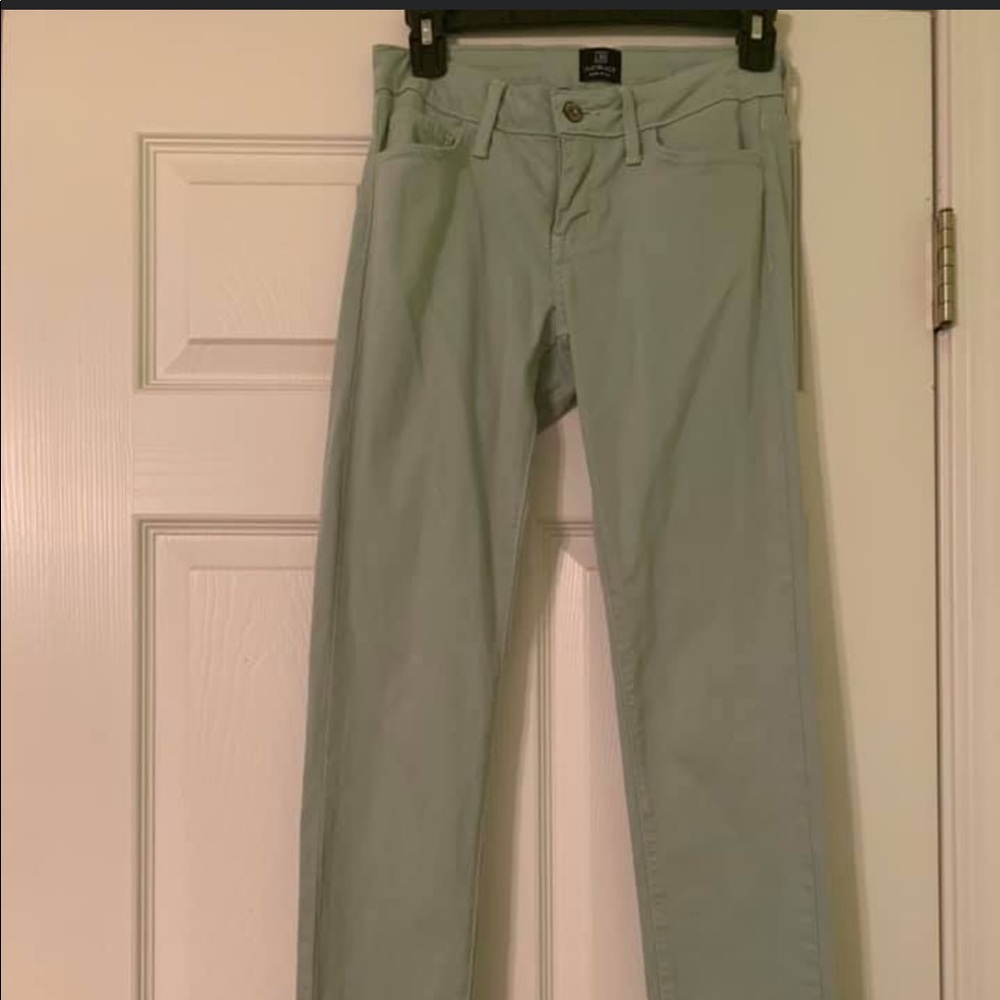 Light green denim, like a sea foam